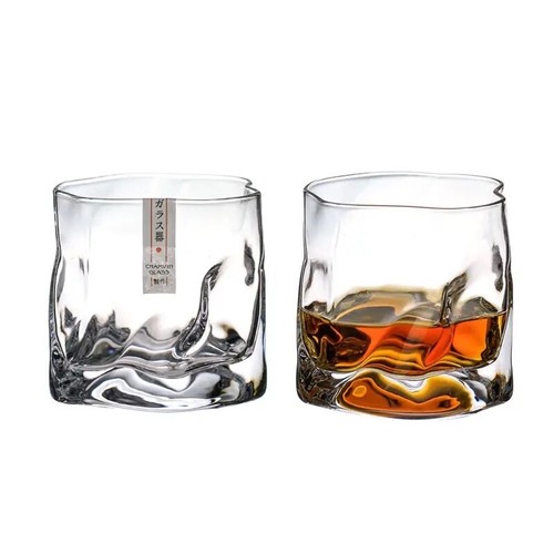 Antiguo vaso de whisky japonés diseño Edo - 1 pieza, ilustraciones de cristal, forma irregular - Imagen 3 de 5