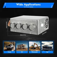 12V 4 Ports Car Underdash Universal Copper Compact Heater Heat + Speed Switch US