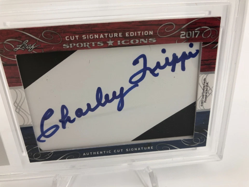 ALEX WOJCIECHOWICZ Charley Trippi DUAL AUTO Card 2017 Leaf Sport HOF RARE 1 of 1 - Image 2 of 4