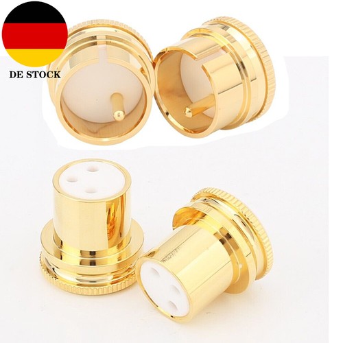 2 szt. Pozłacany kapelusz wtyczki XLR Przeciwutleniacz Ogranicznik hałasu Ochraniacz Pokrywa - Zdjęcie 1 z 14