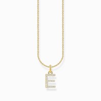Thomas Sabo Damen Halskette Silber Buchstabe E Goldfarben KE2244-414-14-L45V