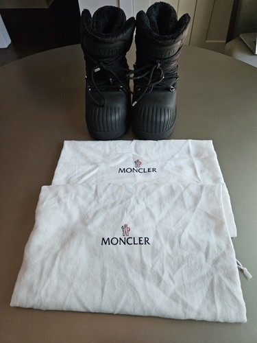 Moncler X Moon Boot Negro Apres Botas de Esquí Talla 7/8 Con Bolsas para el Polvo - Imagen 3 de 16