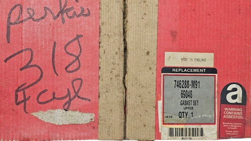 Gaskets Fits Perkins Massey Ferguson 1080 1085 285 540 595 Made In England NOS - Picture 2 of 2