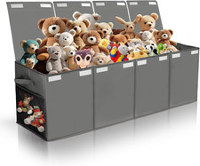 Extra Large Toy Chest,50"X15"X12" Toy Box for Boys Girls Nursery,Collapsible Stu