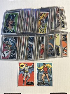 1966 Topps Batman Black Bat Trading Card Complete Set of 55 Cards Sharp!