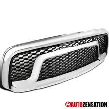 Fit 2013-2018 Dodge Ram 1500 Chrome Honeycomb Mesh Front Bumper Hood Grille