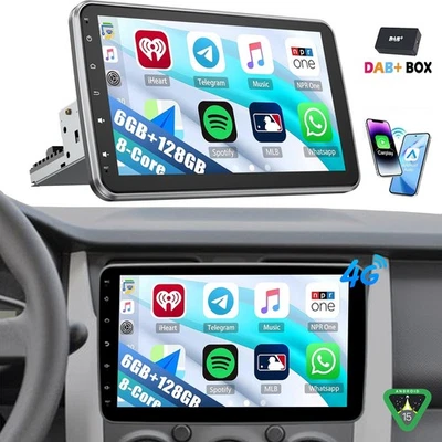 8Core DAB+ 6+128G Android15 mit 360° Drehbar Bildschirm 1 DIN Autoradio GPS Navi - Bild 1 von 4