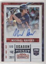 2017 Panini Elite Extra Edition Cracked Ice Ticket 3/24 Michael Brooks Auto 12eq
