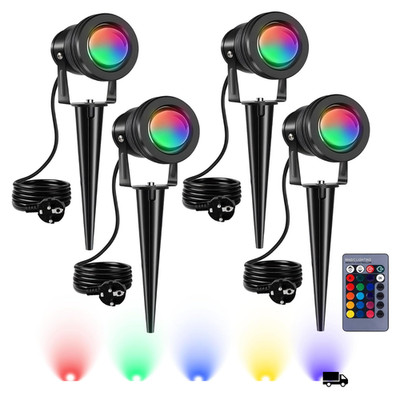 RGB LED Gartenlampe 10 W 4 Farben 230 V