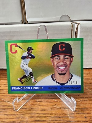 2020 Topps Archives - 1955 Topps Francisco Lindor #23 Green 11/15