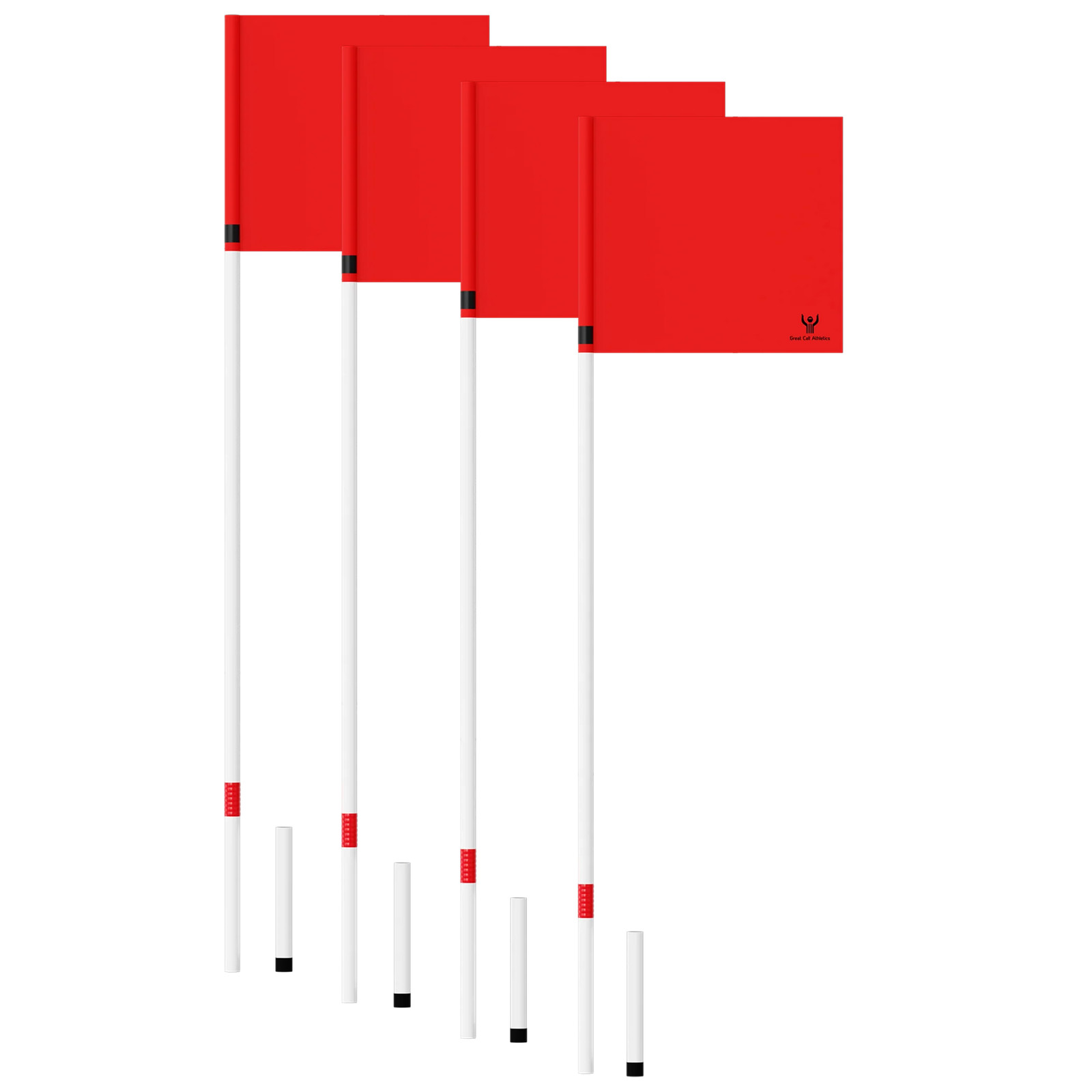 GCA Spring Soccer Corner Flag Set of 4 Red Pro Field 8690₽