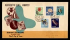DR WHO 1959 RYUKYU JAPAN FDC FLORA FAUNA COMBO BUTTERFLY/FLOWER/FISH R42320