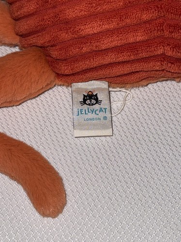 Peluche granchio Jellycat Crispin creatura oceanica arancione velluto a coste HTF - Foto 3 di 6