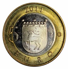 2011 FINLANDIA 5 Euro Provinz Aland MF136024