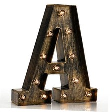 Vintage Light Up Marquee Letters with Lights   Illuminated Industrial Style A