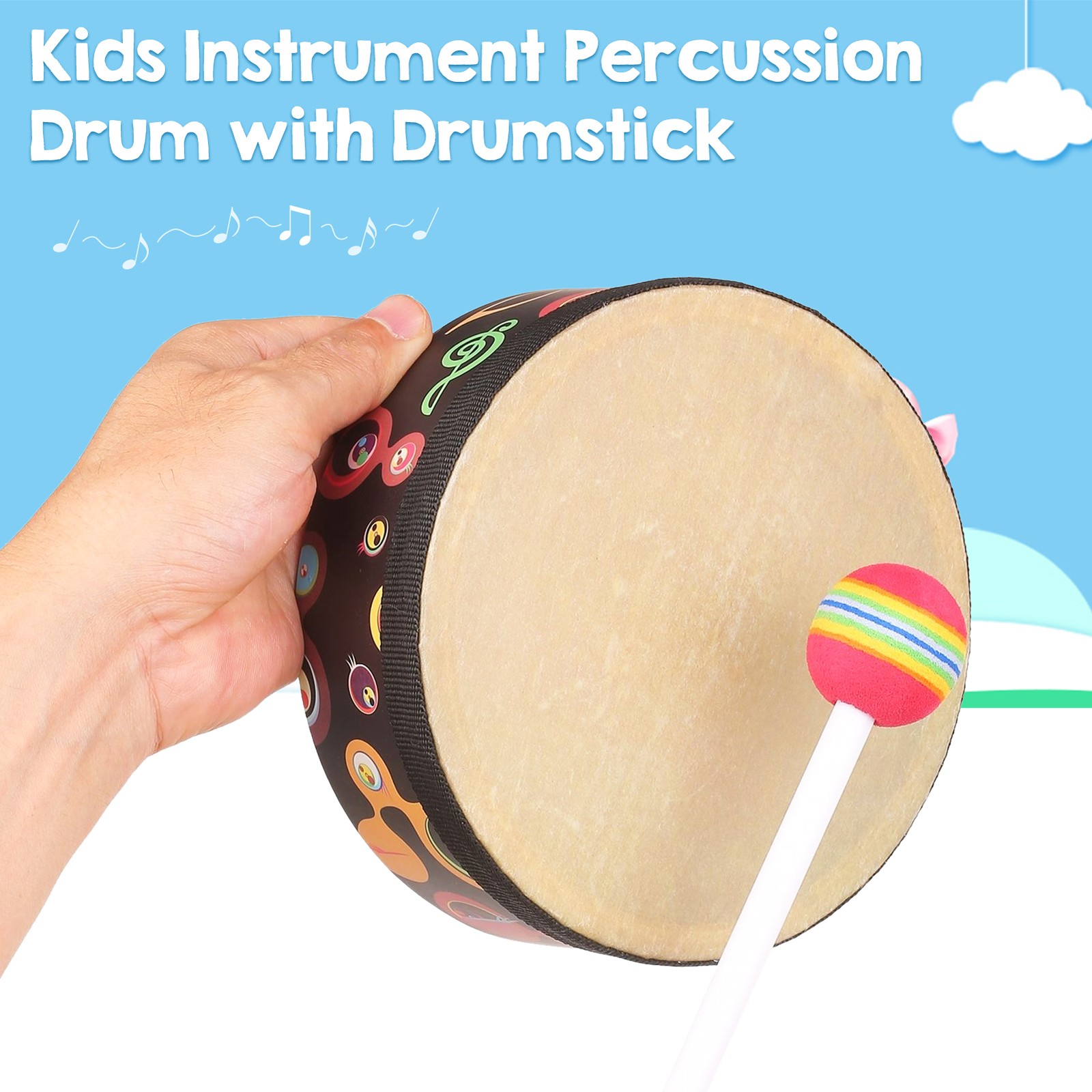 Hand Drum Orff Music Percussion Instrument Portable Drum Instrument With Dru