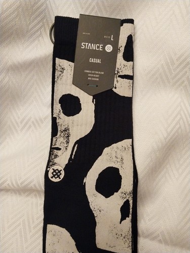 Stance L Jolly Rogers Crew Socks Size 9-13 Black Skulls NWT - Picture 4 of 6