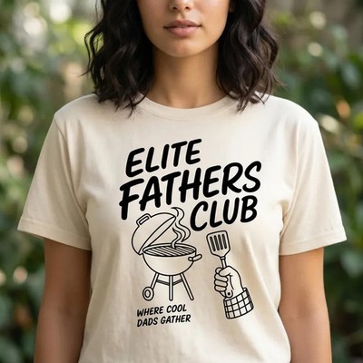Elite Fathers Club BBQ Grilling Dad Father Gift Gildan Tee