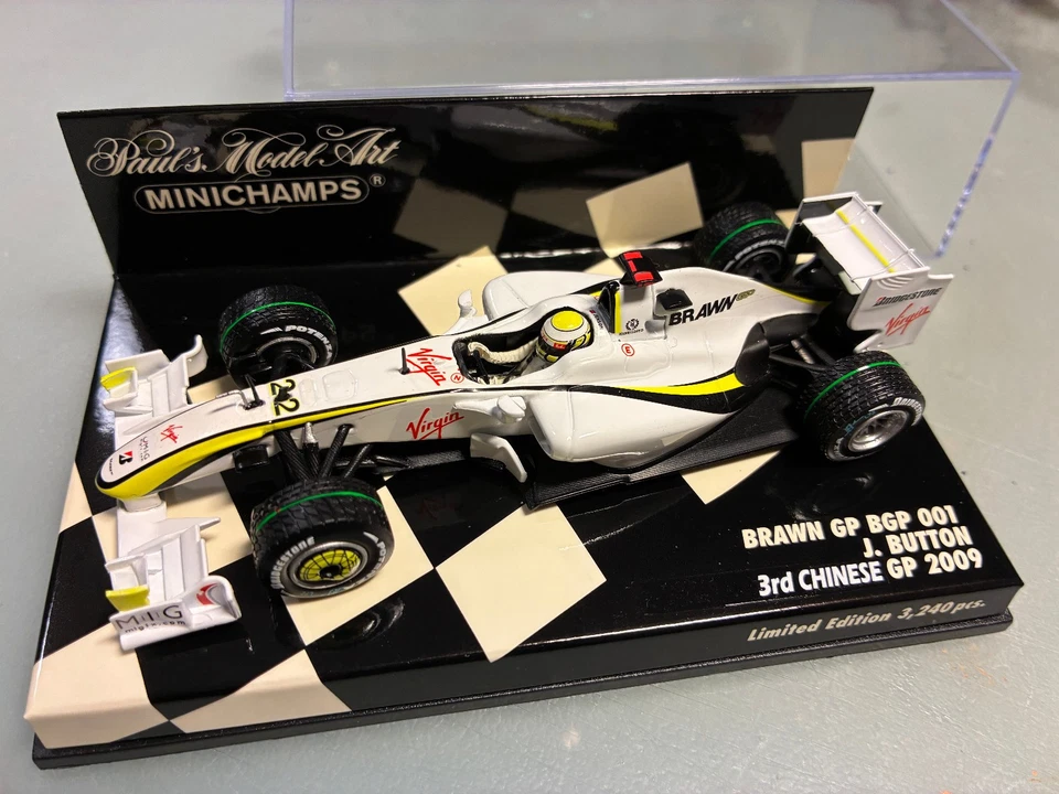 1/43 Minichamps Brawn GP BGP 001 Mercedes 3rd Chinese GP 2009 Jenson Button - Bild 2 von 2
