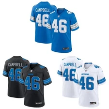 Lion Jack #46 Campbell Blue/Black/White MEN Stitched Jersey "All sizes"