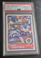 1989 SCORE YOUNG SUPERSTARS GARY SHEFFIELD RC #25 PSA 10 W/ 10 AUTO **RARE FIND*