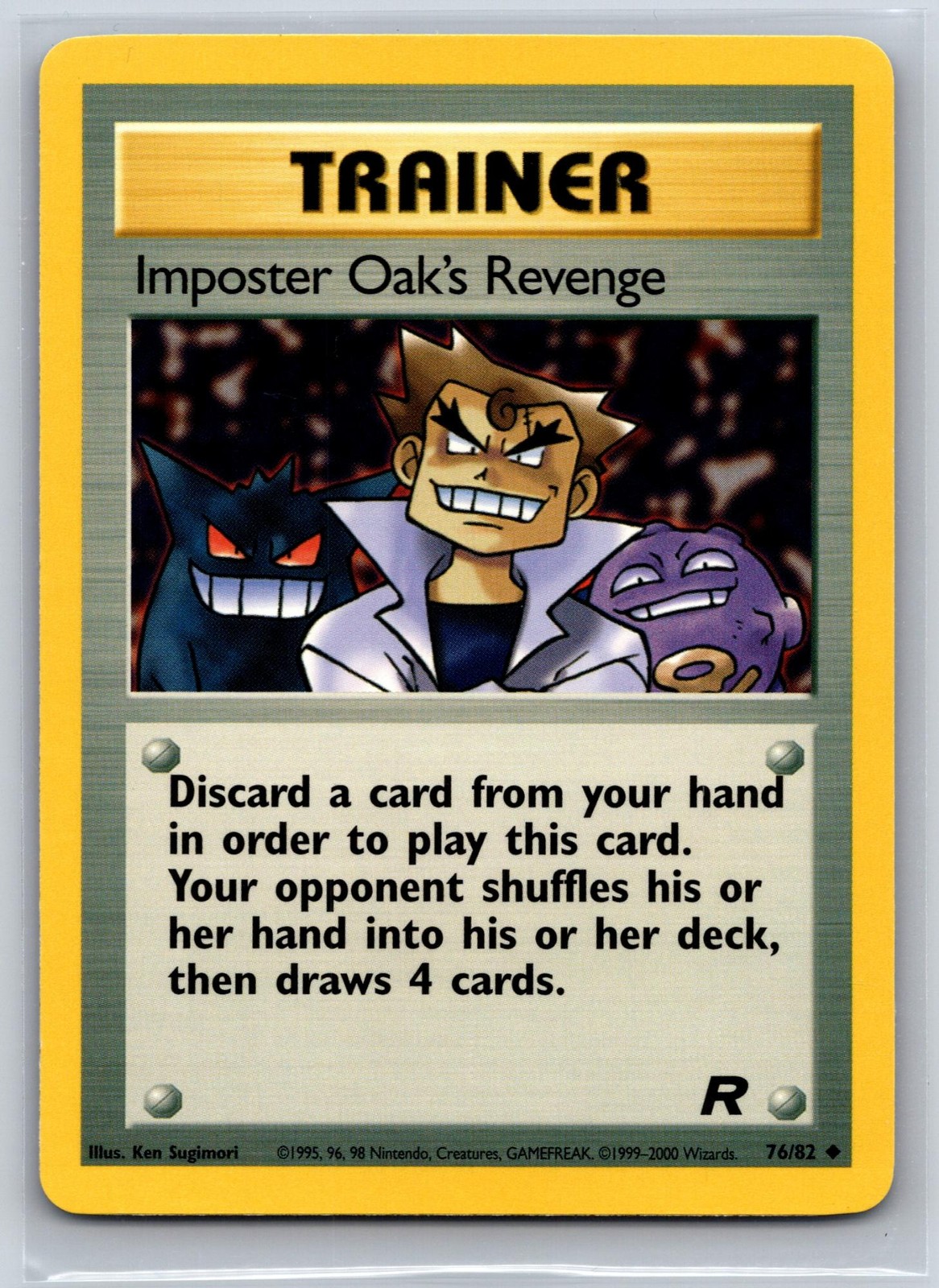 Imposter Oak's Revenge 76/82 Uncommon Team Rocket Pokemon Unlimited NM/M