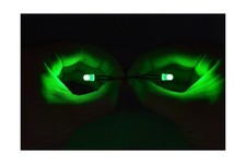 2x Green Superhero Halloween LED Light Kit - RGB, For Helmet/Mask Cosplay