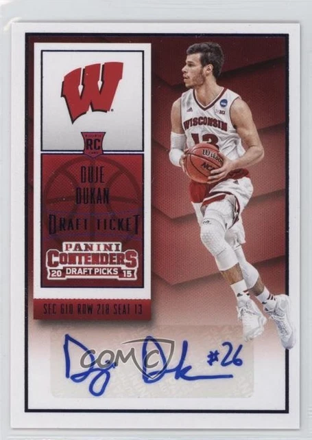 2015 Contenders Draft Picks Ticket Blue Foil Duje Dukan #200 Rookie Auto RC 0o9