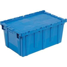 Global Industrial Plastic Attached Lid Shipping  Storage Container