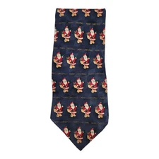 Holiday Traditions Santa Necktie All Silk USA Made Christmas Tie