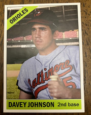 BALTIMORE ORIOLES: Davey Johnson Custom Modern 1966 Style Art Card
