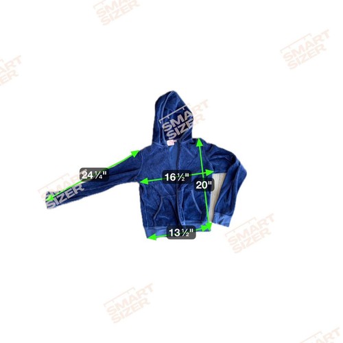 Felpa con cappuccio Juicy Couture vintage velluto blu XL spedizione gratuita (cerniera rotta) - Foto 3 di 4