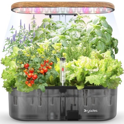Indoor Hydroponic Garden Kit with LED Grow Light  12 Pods for Herbs & Veggies