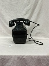 Vtg 1930s Art Deco Leich Beehive Bakelite Hand Crank, Original Wall Mount Phone