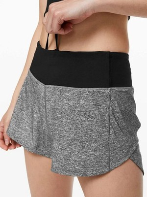 Lululemon Speed Up Short Long *4'' Updated Fit Heather Lux Multi Black / Black