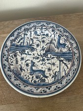 Hand Painted Portugal Plate Wall Hanging Deer...