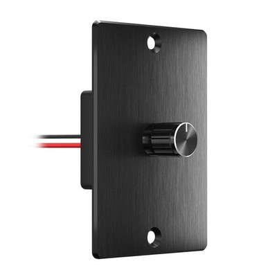 12 Volt PWM LED Dimmer Switch 15A 180W, Push On Off, Rotary Knob Dimming, Black