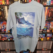 Vintage Cabo San Lucas Mex Shirt XL On Best Tag Blue Baja Single Stitch
