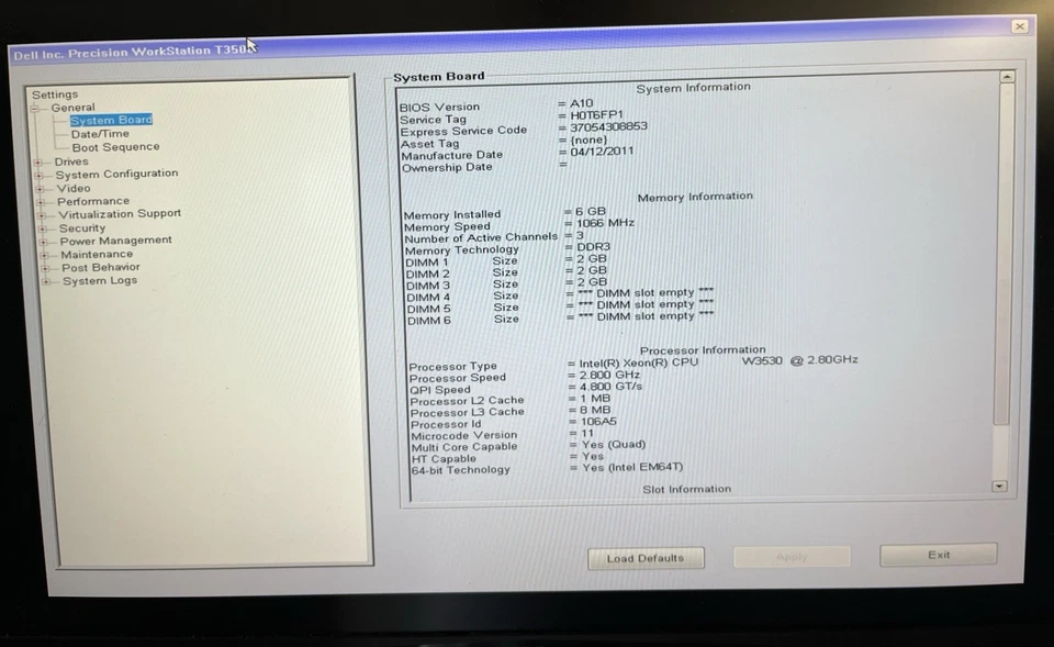 DELL PRECISION T3500 - XEON W3530 2.8GHz - Image 3 of 4