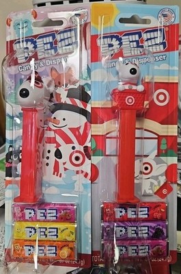PEZ Target BULLSEYE 7 BABY BULLSEYE in Basket Holiday Pez Dispensers Lot Of 2