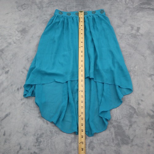 Disney Skirt Girls L Blue Elastic Waist High Low Jasmin D Signed Bottom Wear - Picture 6 of 13