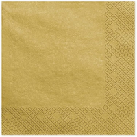 20 Servietten 33X33Cm Gold Metallic // Deko Napkins Ornament Tischdeko Hochzeit