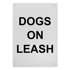 Dogs On Leash Sign, 8.5 x 11 in" OSHA Compliant Beware of Dog Sign