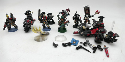 Warhammer 40K Space Marines Black Templars Konvolut 13 Figuren Metall & Plastik