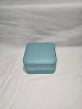 EUC Vlando Teal Travel Jewelry Box Holder Gift Vacation Luggage Carry On