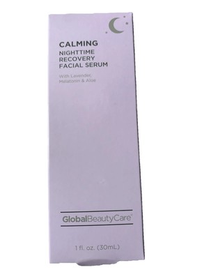 Global Beauty Care Calming Nighttime FACIAL SERUM Lavender Aloe 1 oz/30mL New