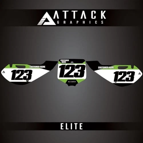 Attack Graphics Elite Number Plate Backgrounds For Kawasaki KX65 2007 Foto 3 de 3