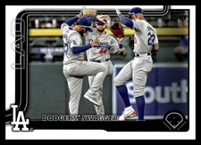 2025 Topps Series 1 #255 Dodgers Swagger Los Angeles Dodgers Baseball Card