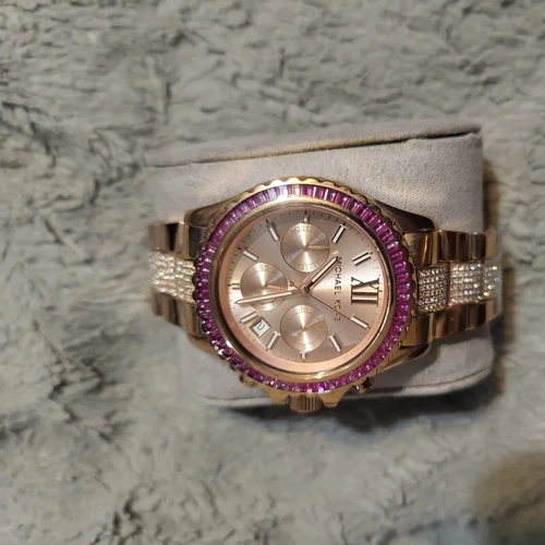 Orologio MICHAEL KORS oversize Everest pavé tono oro rosa MK7211