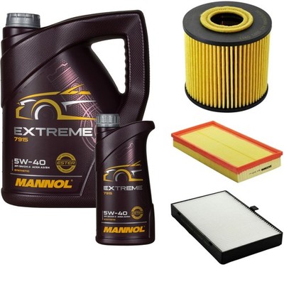 DENCKERMANN Inspektionspaket MANNOL Extreme 5W-40 6L für Volvo C70 I Cabriolet